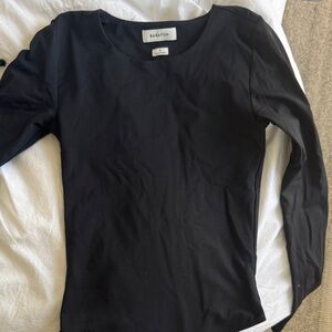 Babaton Elegant Black Crew Neck Top
